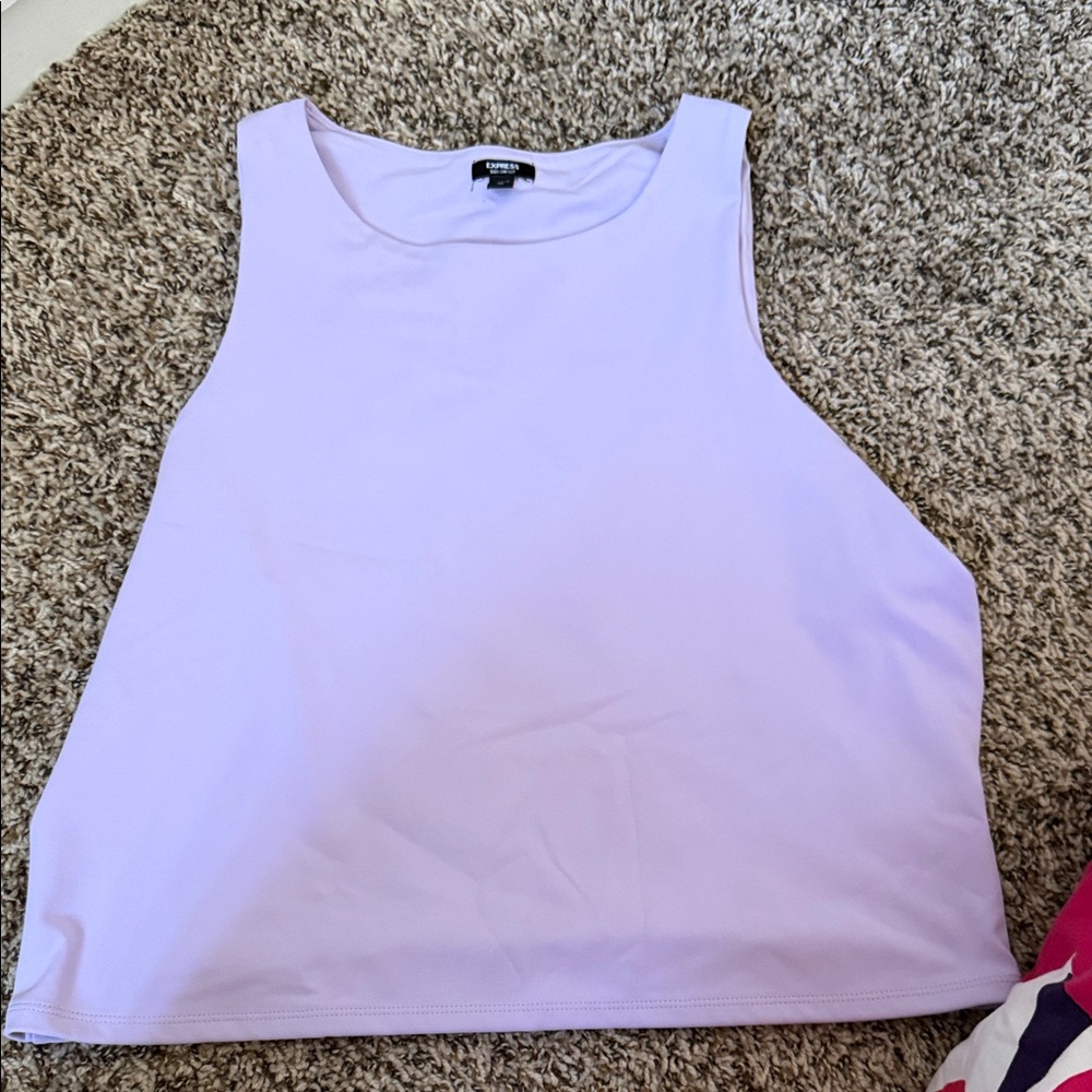 Express Lavender Scoop Neck Tank Top